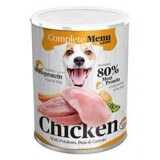 Konzerva LOUIE "complete menu" – Mono Protein pre psy 400g – kuracie so zeleninou