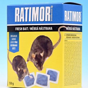 Mäkká nástraha na ničenie myší, potkanov a krýs RATIMOR 150g.