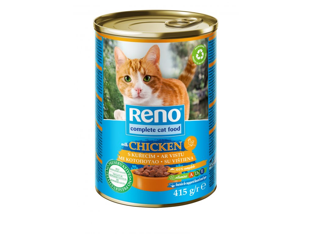 RENO Cat konzerva kúsky - kuracie 415g